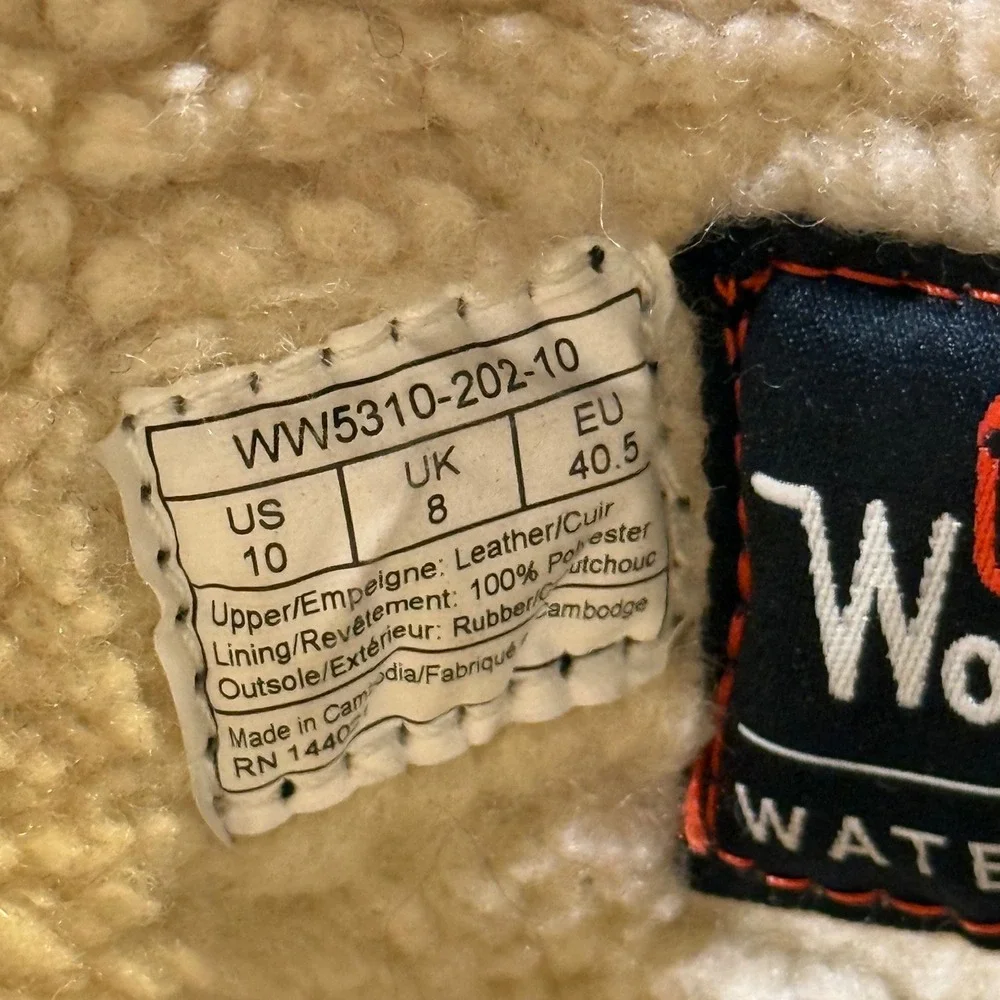 Woolrich Fully Wooly Slip Winter Boot Waterproof‎ Brown Leather EUC W10 Gorpcore